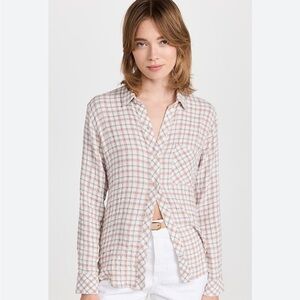 Rails Brady Crinkled Seersucker Button Down Shirt